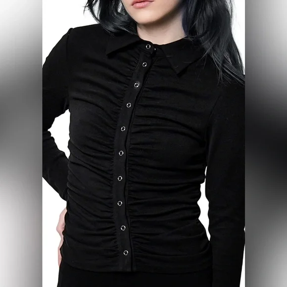 Forest Ink Carrie Button Up Top - Picture 2 of 9